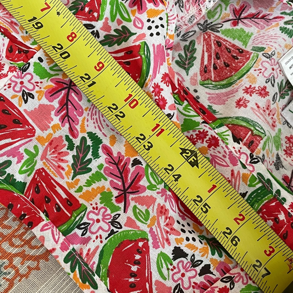 Moon Dance Size Medium Sleeveless V-Neck Watermelon Print Top - Pink/Red NWT - Picture 9 of 9